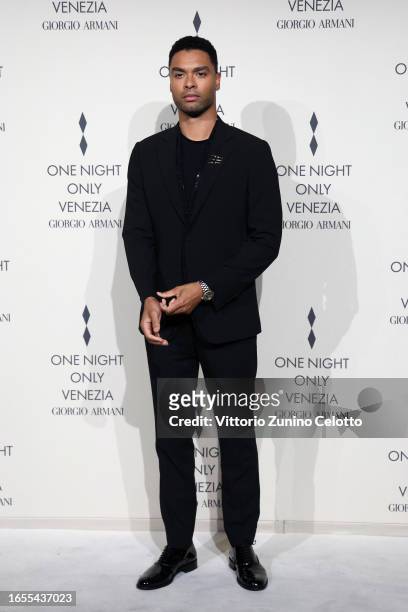 Regé-Jean Page attends Giorgio Armani "One Night In Venice" photocall on September 02, 2023 in Venice, Italy.
