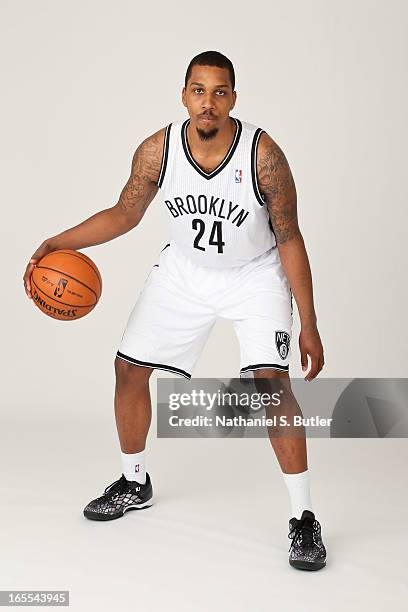 Kris Joseph of the Brooklyn Nets poses for a picture after being called up from the D-League before a game against the Chicago Bulls on April 4, 2013...