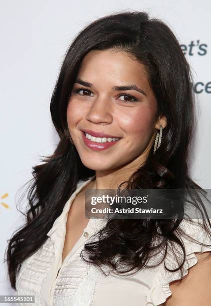 America Ferrera attends Women in the World Summit 2013 on April 4, 2013 in New York, United States.