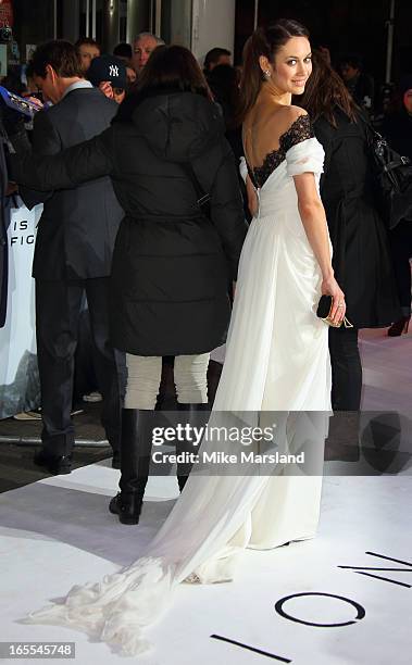 Olga Kurylenko attends the UK Premiere of 'Oblivion' at BFI IMAX on April 4, 2013 in London, England.