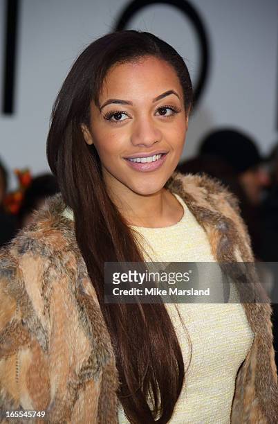 Amal Fashanu attends the UK Premiere of 'Oblivion' at BFI IMAX on April 4, 2013 in London, England.