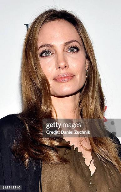 Actress Angelina Jolie attends the Women in the World Summit 2013 on April 4, 2013 in New York, United States.