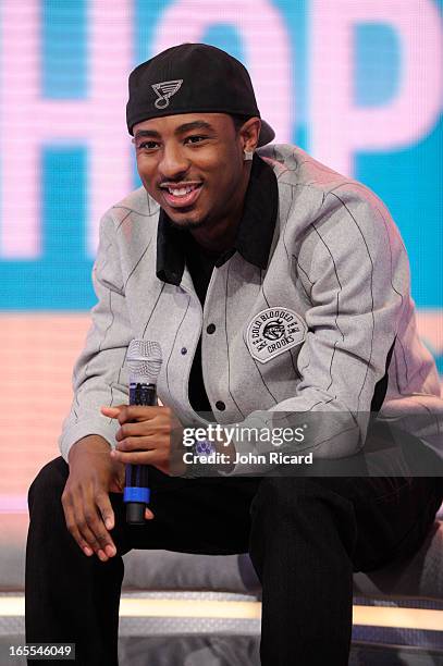 Host Shorty Da Prince at BET's 106 & Park at BET Studios on April 3, 2013 in New York, United States.