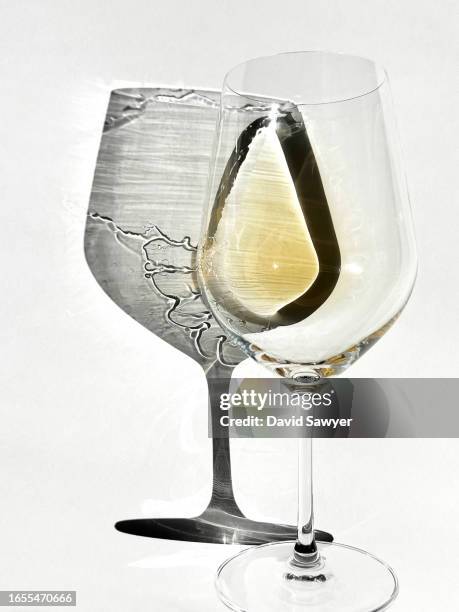 glass of white wine. - empty glasses after party stock pictures, royalty-free photos & images