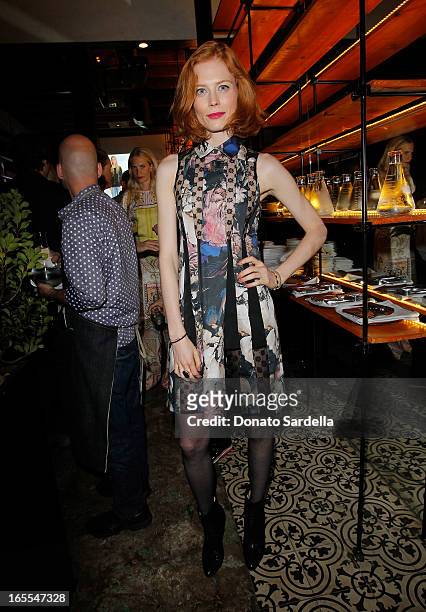 Actress Jessica Joffe attends Vogue's "Triple Threats" dinner hosted by Sally Singer and Lisa Love at Goldie's on April 3, 2013 in Los Angeles,...
