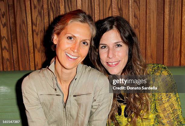 Stylist Jessica De Ruiter and designer Irene Neuwirth attend Vogue's "Triple Threats" dinner hosted by Sally Singer and Lisa Love at Goldie's on...