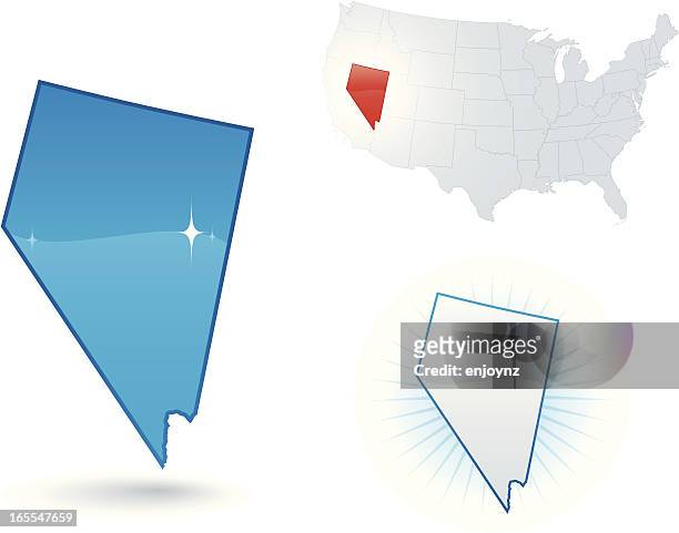 nevada state - file nevada population map.png stock illustrations