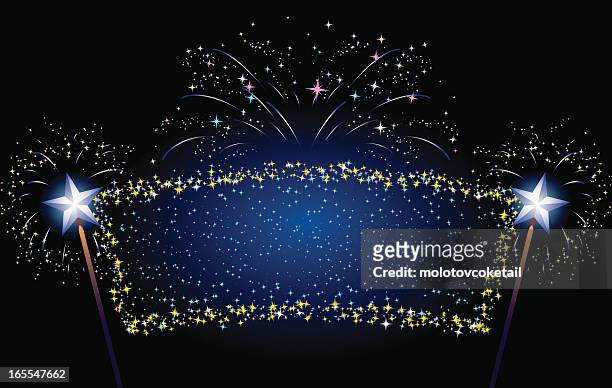 magical banner - magic wand background stock illustrations