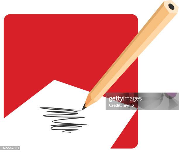 Writing A Letter Vector High Res Illustrations - Getty Images