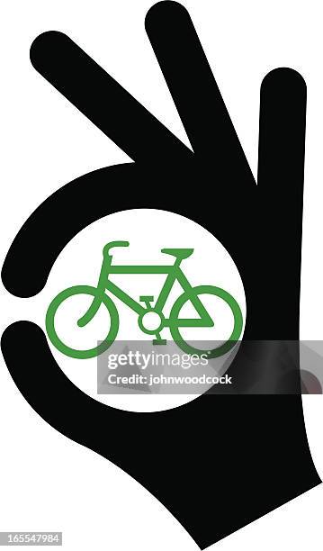 cycling is good - wow icon stock illustrations
