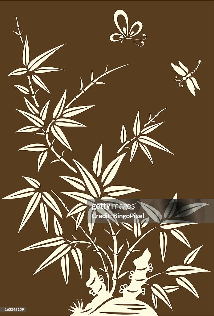 Bambu e borboleta, Libélula