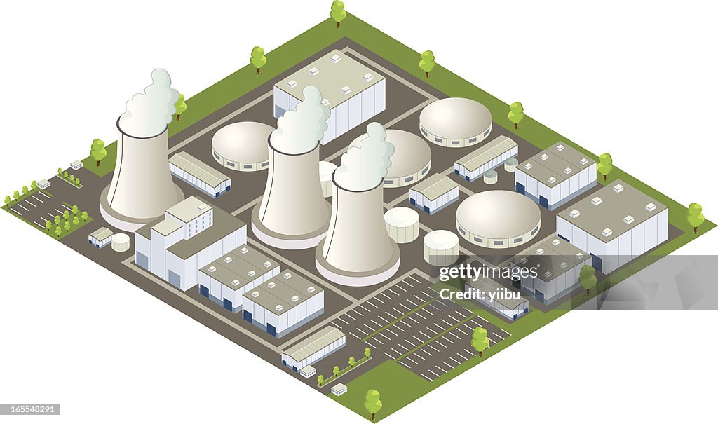 Isometric nuclear power plant