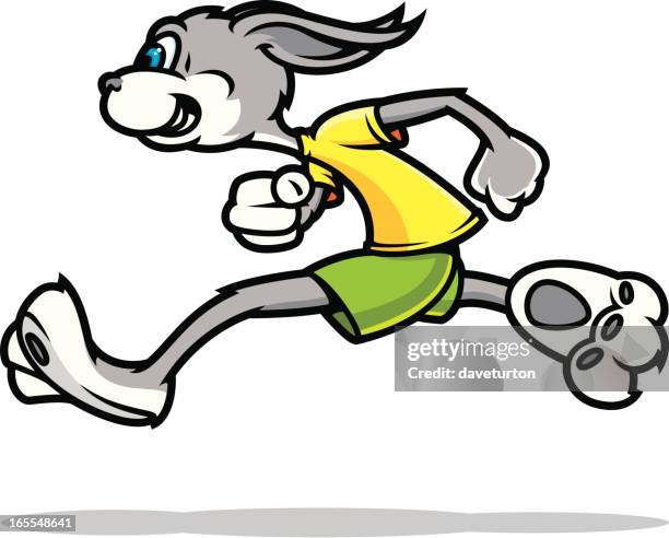 rabbit race - relay stock illustrations