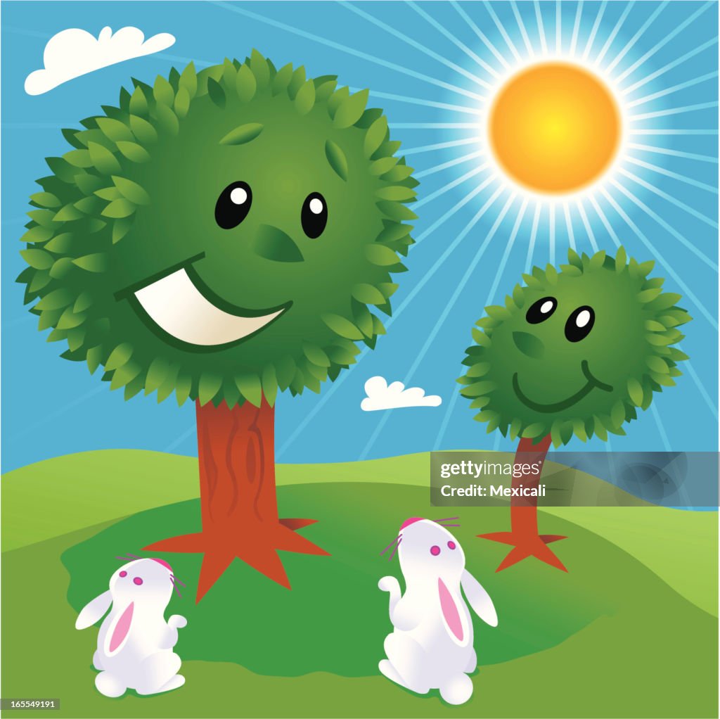 Happy Trees High-Res Vector Graphic - Getty Images