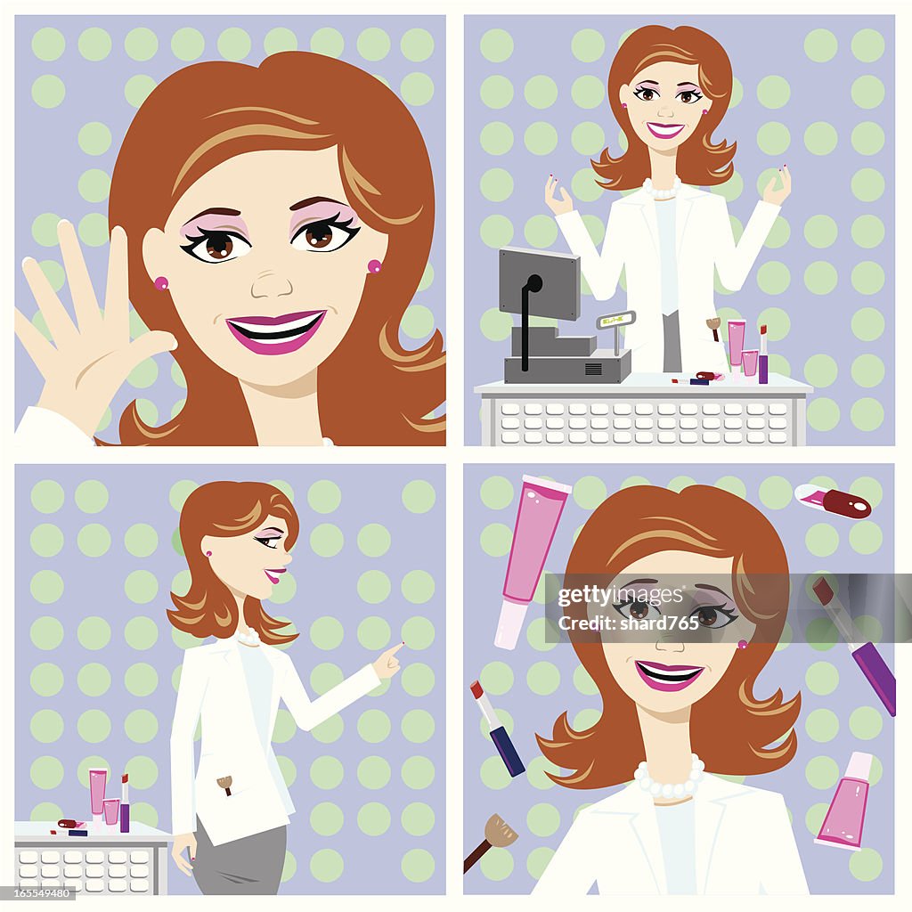 Cosmetic Sales Woman Series