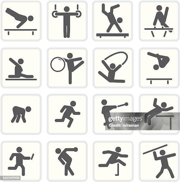 ilustraciones, imágenes clip art, dibujos animados e iconos de stock de gimnasia & atletismo/materia prima de - discus