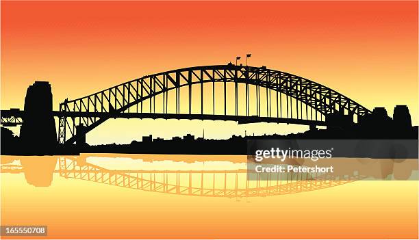 stockillustraties, clipart, cartoons en iconen met sydney harbour - sydney australia