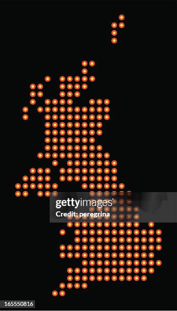 uk led map - led screen stock illustrations