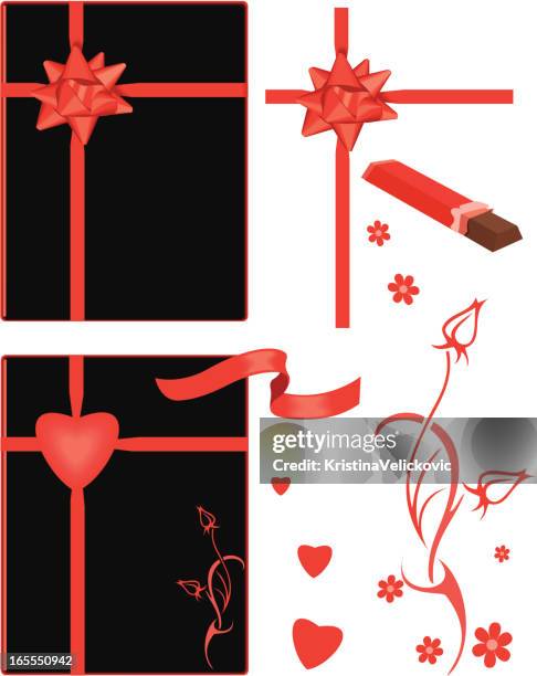 presents - chocolates box stock illustrations