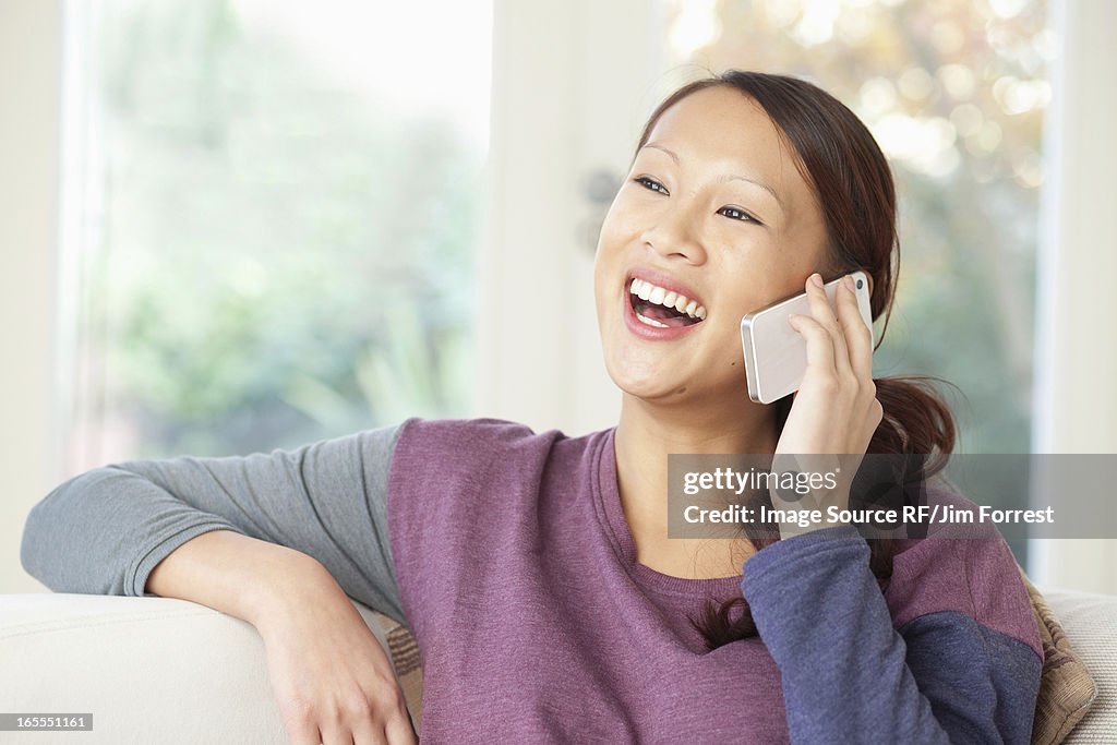 Woman talking on cell phone