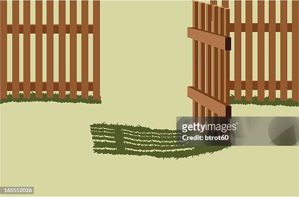 131 Wooden Gate High Res Illustrations - Getty Images