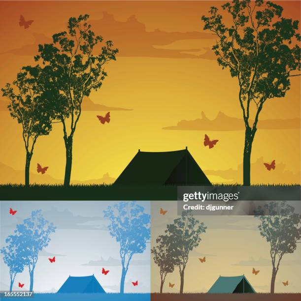 camping - outback background stock illustrations