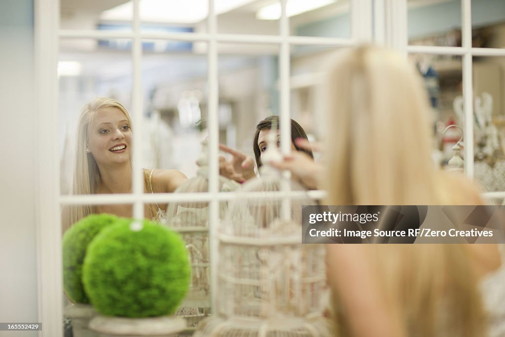 Women shopping together in store