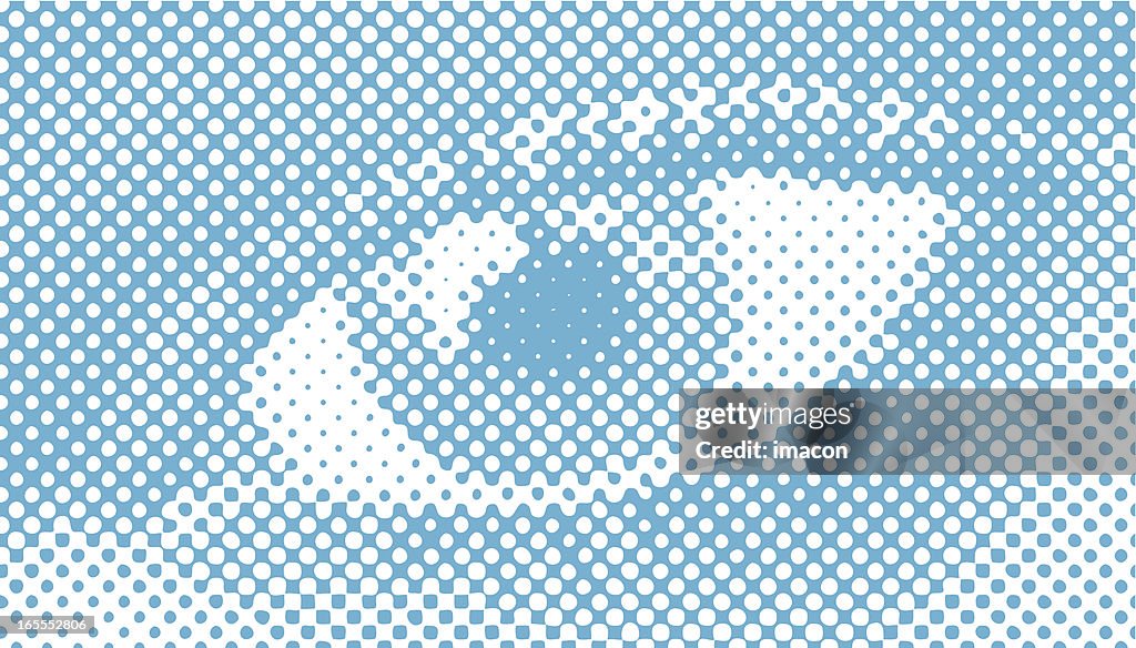 Halftone Retro Vector, Close-up of a woman's eye