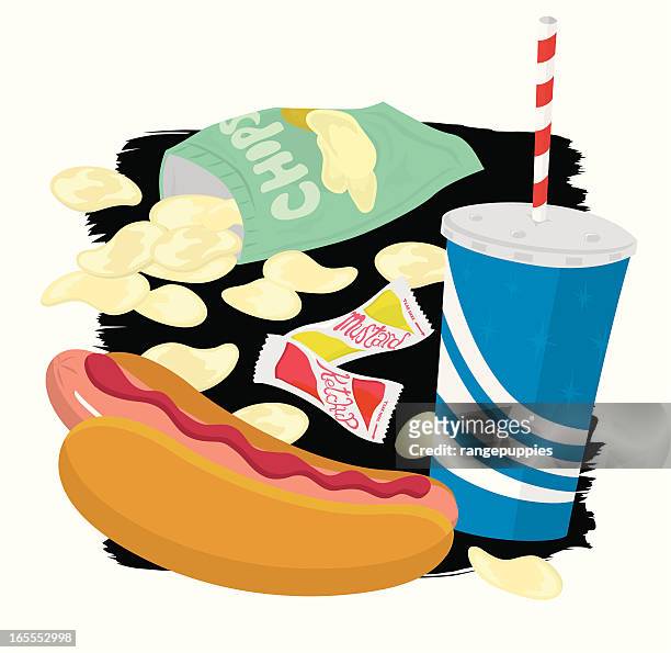 ilustraciones, imágenes clip art, dibujos animados e iconos de stock de comida rápida - patatas fritas de churrería