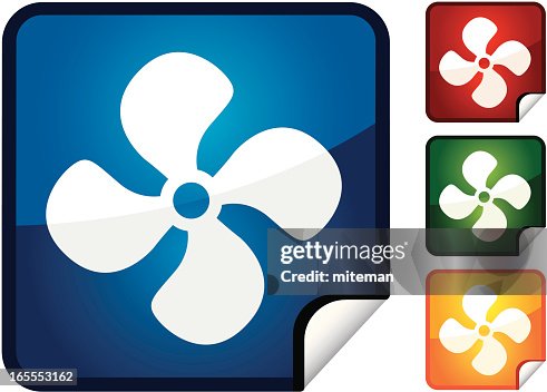 Visual Indicator Fan Sticker Electric Fan Sticker Collection High-Res Vector Graphic - Getty Images