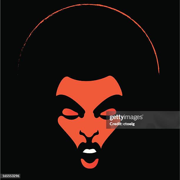 orange soul lady - nightclub singer stock illustrations