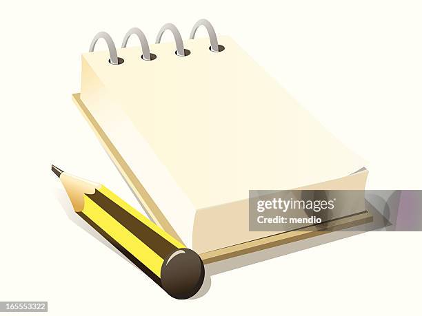 notepad - spiral binding stock illustrations