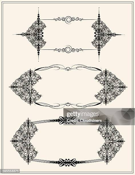 victorian frames - victorian pattern stock illustrations