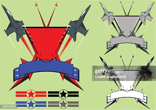 air force patch style ii - persian gulf war stock illustrations