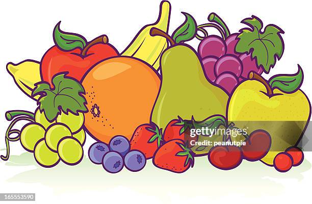 fruit group - golden delicious apple stock illustrations