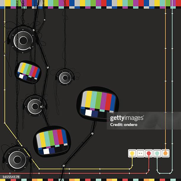 test broadcast - global-powerpoint-background stock illustrations