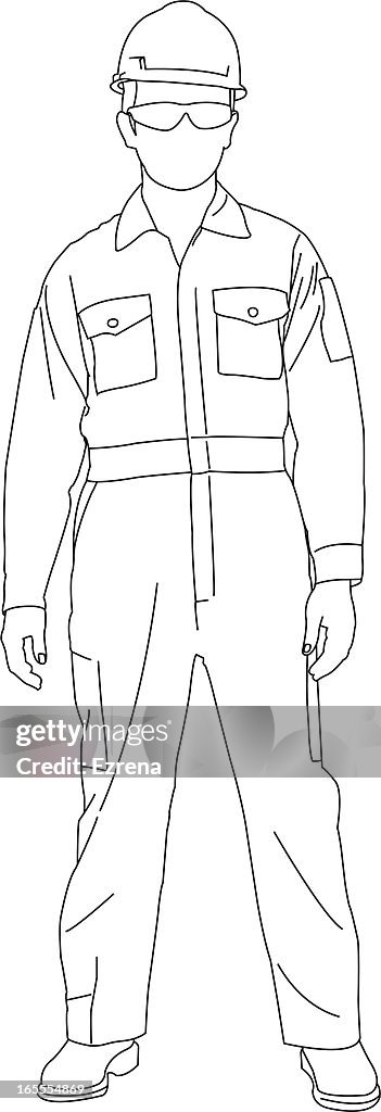 Worker Standing