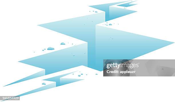 ilustrações de stock, clip art, desenhos animados e ícones de fractura do gelo - gelo