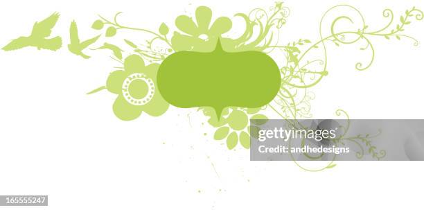 ornate frame with birds - formation flying stock illustrations