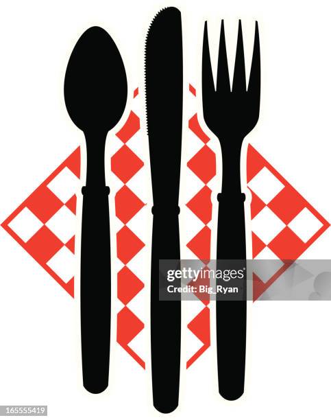 picknic - butter knife stock illustrations