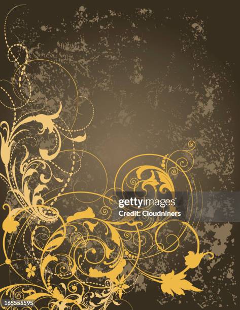 grunge scroll background - intertwined stock illustrations