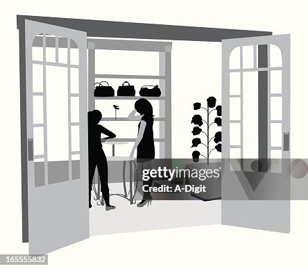 Store Accessories Vector Silhouette Store Accessories Vector Silhouette