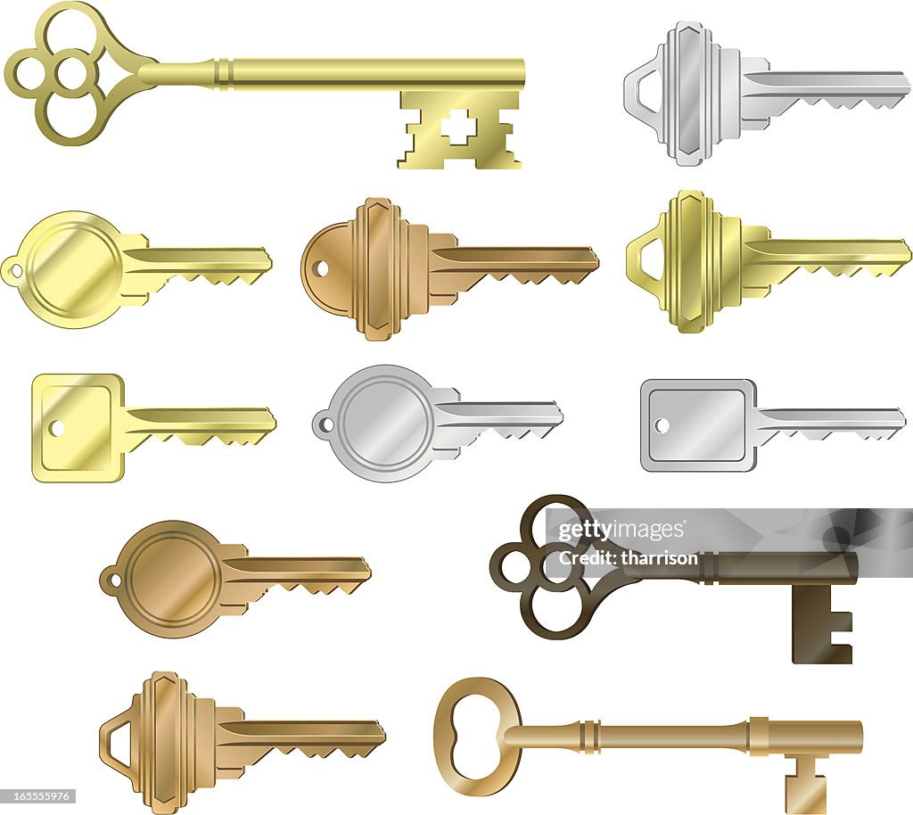 Vector Assorted Keys High-Res Vector Graphic - Getty Images