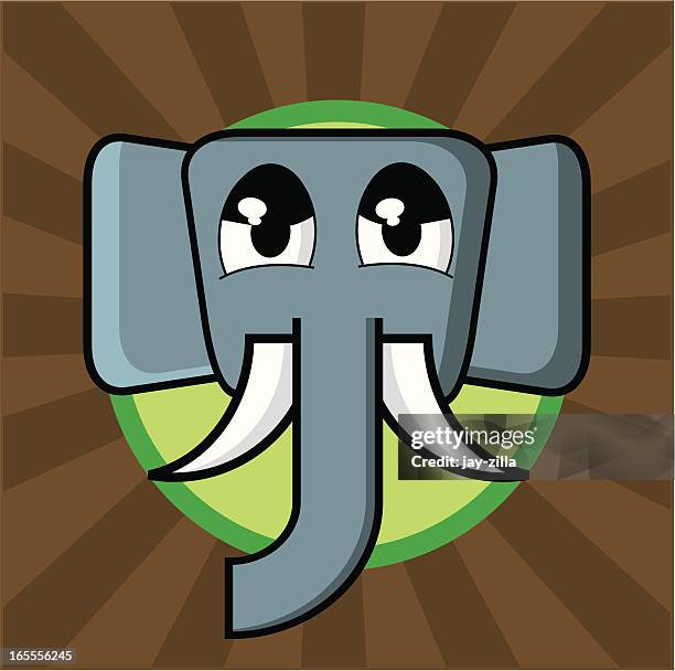 elephant - desert safari stock illustrations