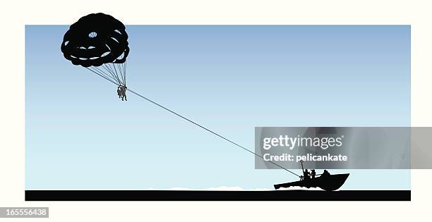 ilustrações de stock, clip art, desenhos animados e ícones de parasail - parasailing