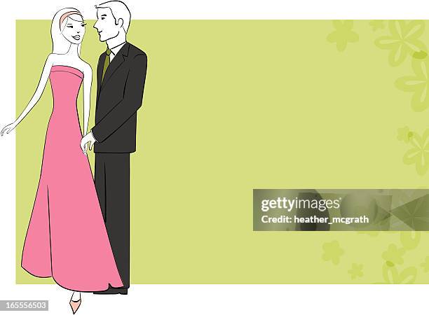 summer love - wedding dance stock illustrations