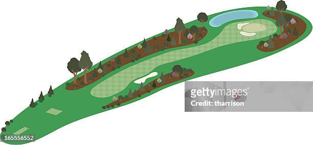 vector 3d golf hole - eagle golf stock illustrations