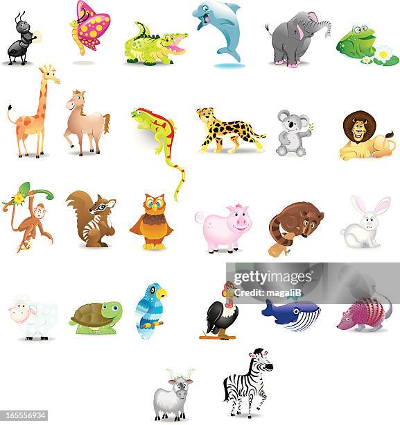 alphabet tiere - girafe stock-grafiken, -clipart, -cartoons und -symbole