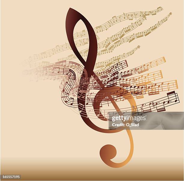 musical abstraktion - klassische musik stock-grafiken, -clipart, -cartoons und -symbole
