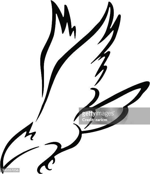 eagle - raubvogel stock-grafiken, -clipart, -cartoons und -symbole